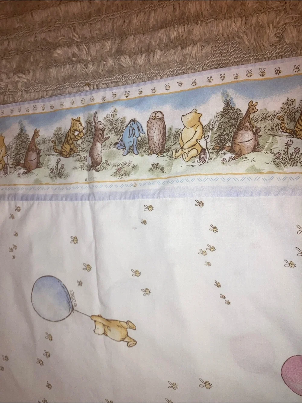 Children's Balloon Print  standard Pillowcase classic Winnie the Pooh